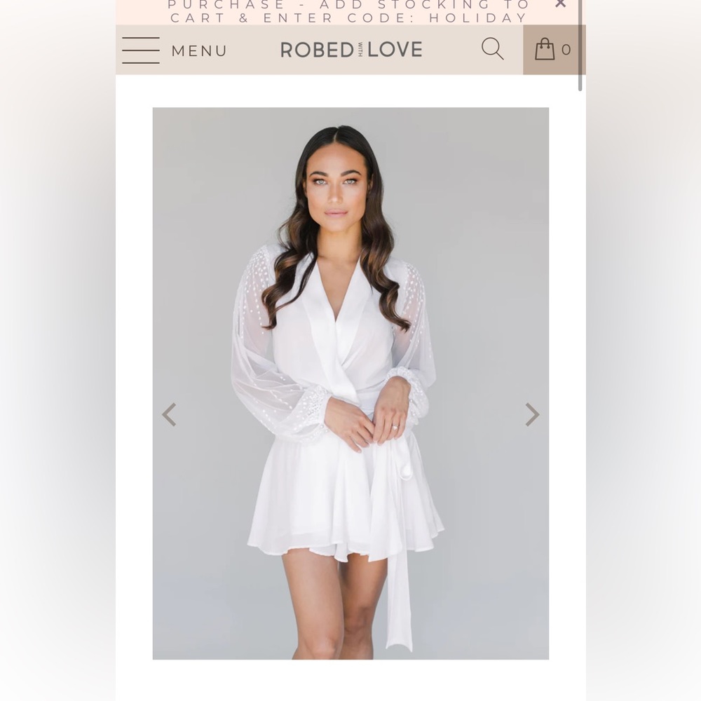 Alanna robe in white